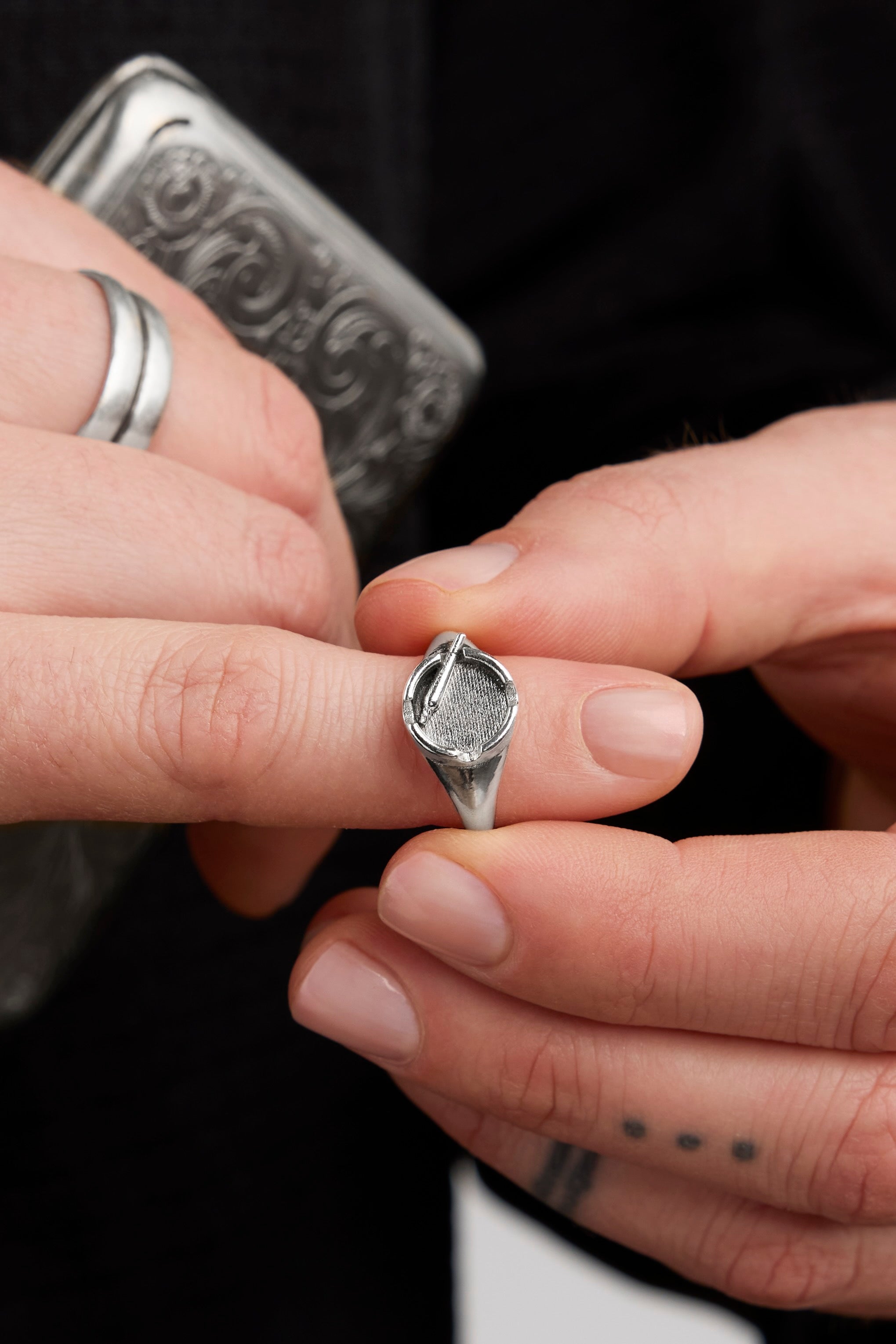 Ash Tray Signet Ring