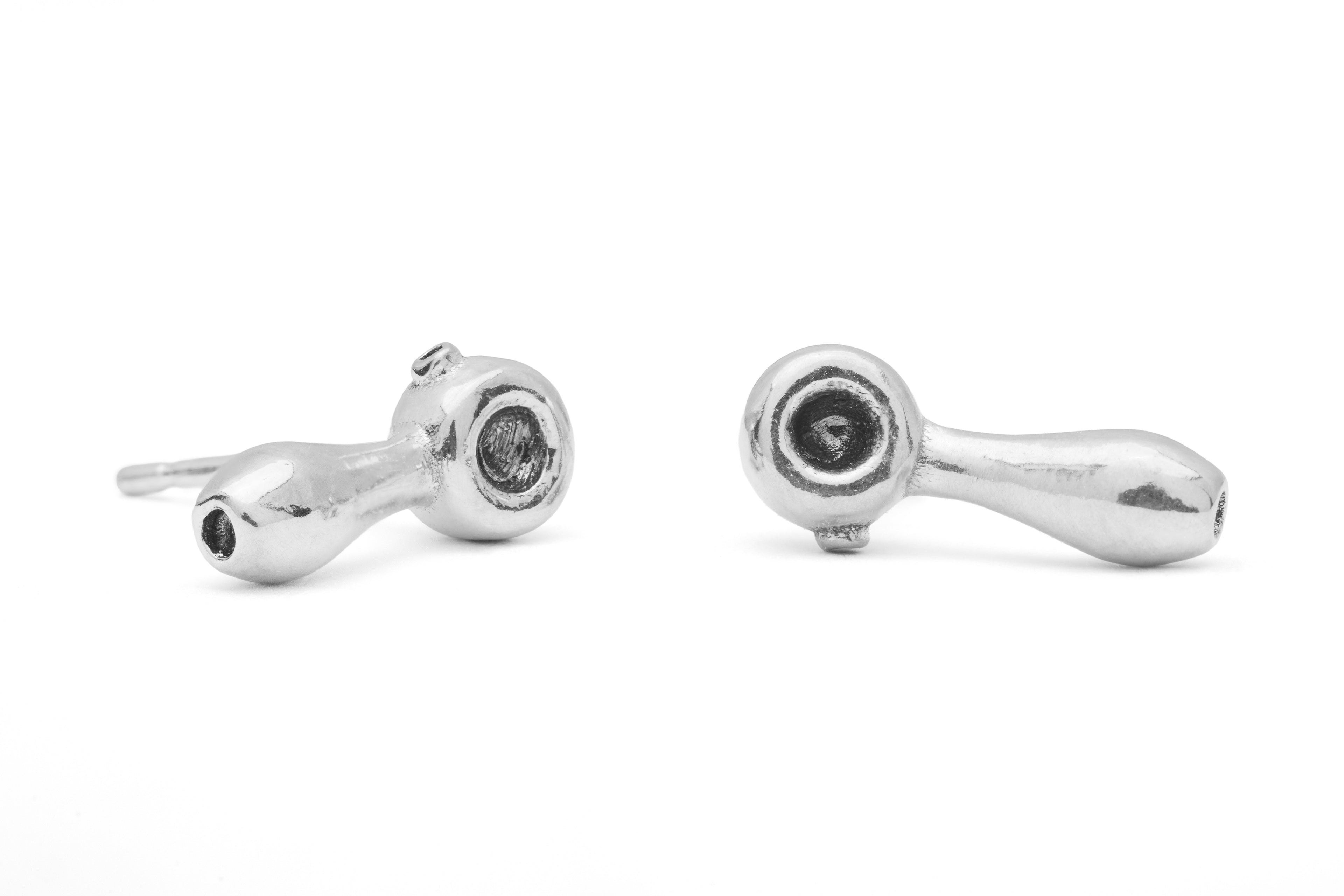 Pipe Stud Earrings