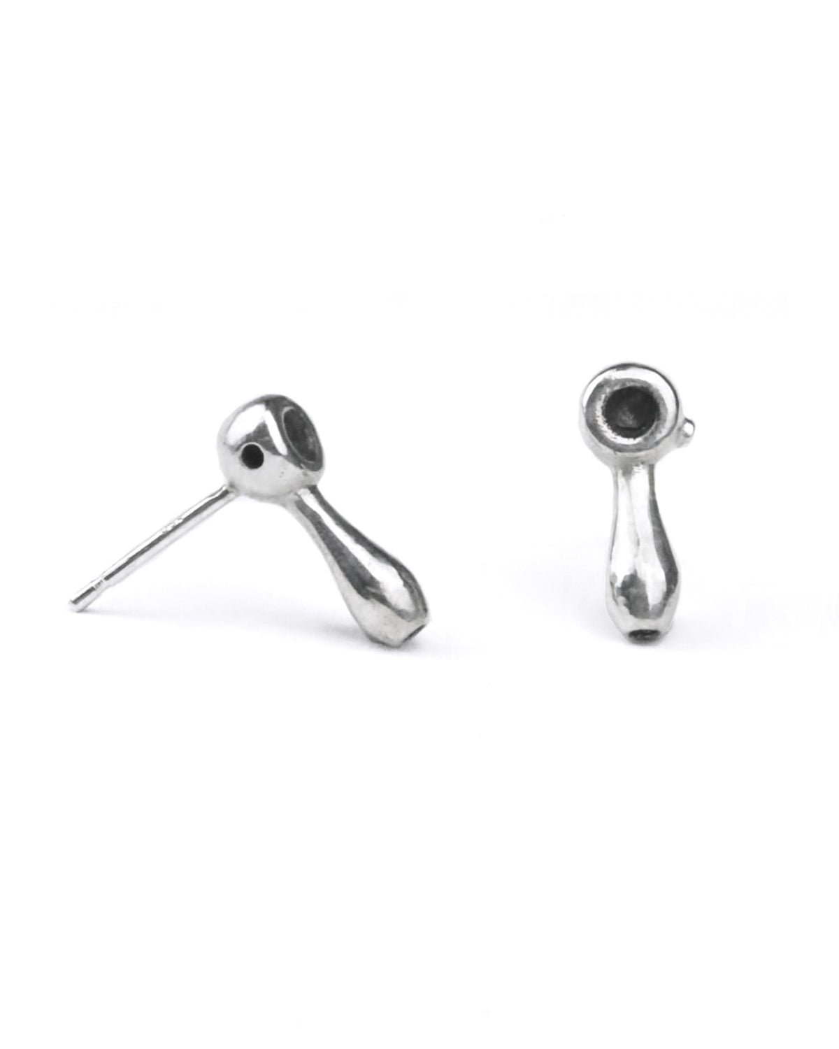 Pipe Stud Earrings